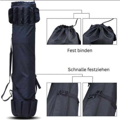 Angelruten-Tasche 123 cm – Robuste Multifunktions Angeltasche aus Oxford-Gewebe, wasserdicht & ideal für Outdoor
