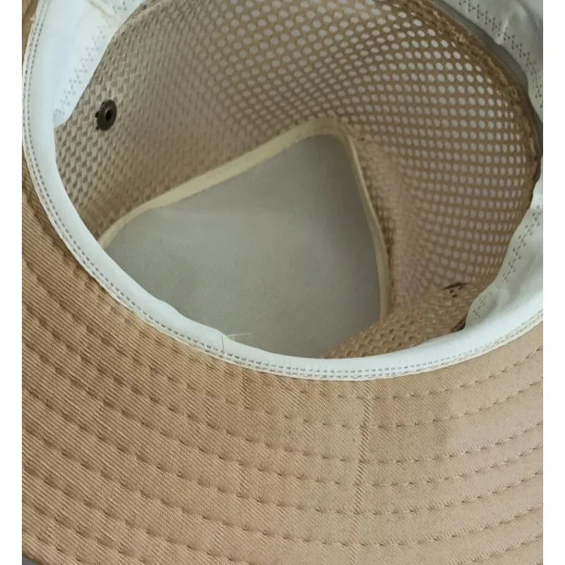 Mesh Fischerhut Sommer – Atmungsaktiv, UV-Schutz, breite Krempe für Outdoor & Angeln