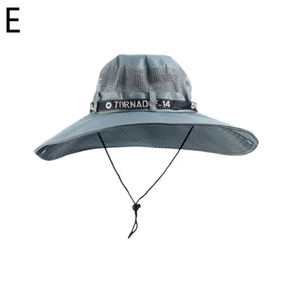 Großer Sonnenhut mit Mesh – UV-Schutz, atmungsaktiv, breite Krempe für Outdoor, Angeln & Strand
