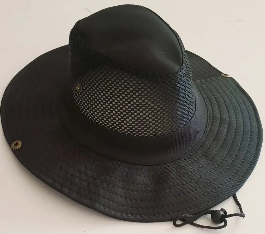 Mesh Fischerhut Sommer – Atmungsaktiv, UV-Schutz, breite Krempe für Outdoor & Angeln