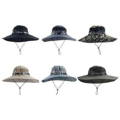 Großer Sonnenhut mit Mesh – UV-Schutz, atmungsaktiv, breite Krempe für Outdoor, Angeln & Strand