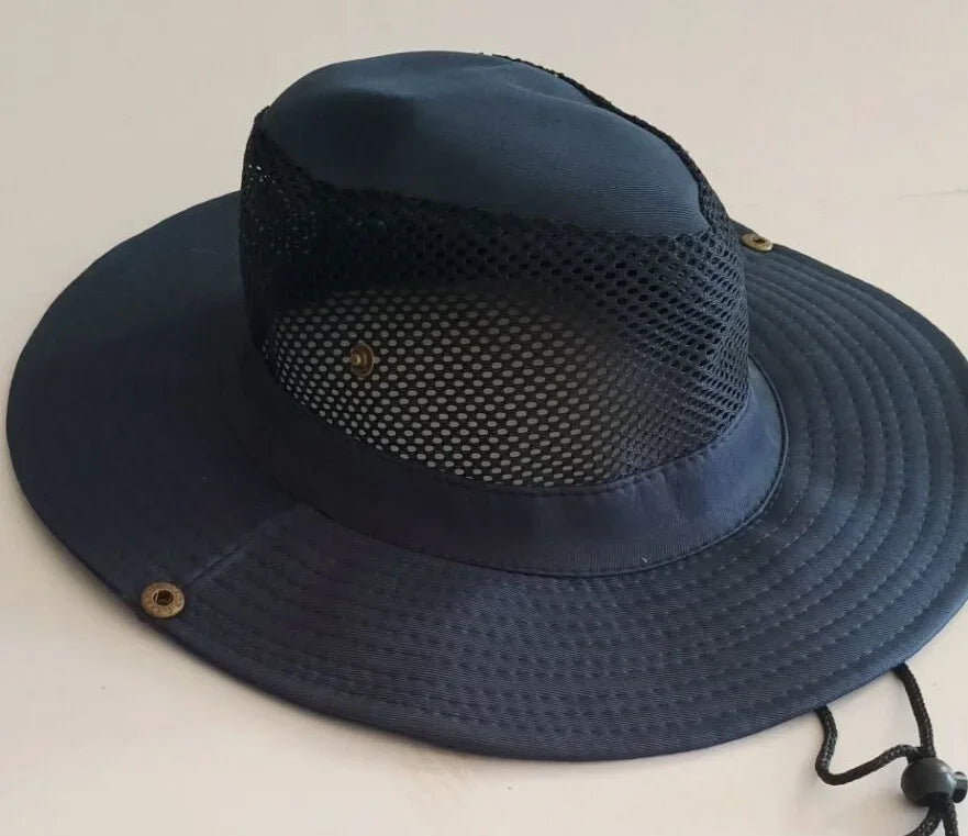 Mesh Fischerhut Sommer – Atmungsaktiv, UV-Schutz, breite Krempe für Outdoor & Angeln