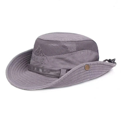 Atmungsaktiver Fischerhut mit Mesh – UV-Schutz, verstellbar für Outdoor, Angeln & Strand