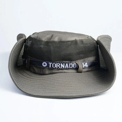 Großer Sonnenhut mit Mesh – UV-Schutz, atmungsaktiv, breite Krempe für Outdoor, Angeln & Strand