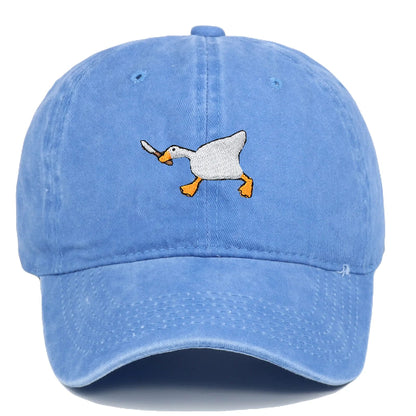 Retro Baseball-Cap mit Enten-Stickerei