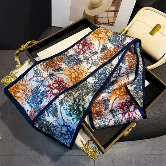Elegantes Seidenschal-Band – Multifunktionales Accessoire für Haare, Handgelenk & Tasche