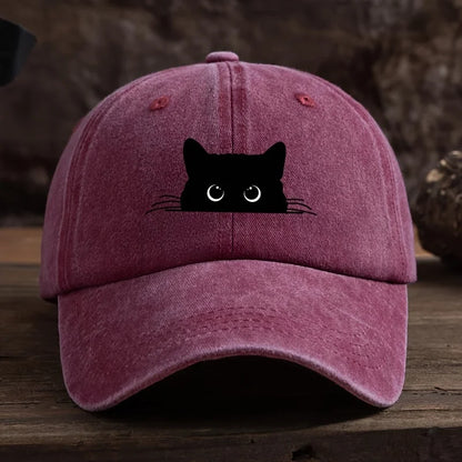 Baseball Cap mit Katzenmotiv – Verstellbar, Unisex, lässiger Sonnenschutz für Alltag & Outdoor