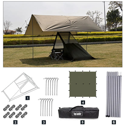 Ultraleichtes 1-Personen Mesh Zelt – Atmungsaktiv, Moskitosicher & Schnellaufbau – Kompaktes Trekkingzelt für Camping & Backpacking