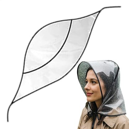 Transparenter Regenhut mit breiter Krempe – Wiederverwendbar, Wasserdicht & Windfest – Leichter Outdoor Schutz für Reisen, Garten & Alltag