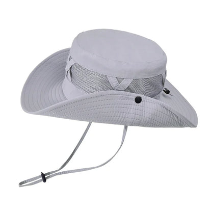 Sonnenhut mit breiter Krempe – Atmungsaktiv, UV-Schutz für Outdoor, Angeln & Wandern
