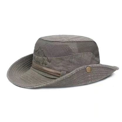 Atmungsaktiver Fischerhut mit Mesh – UV-Schutz, verstellbar für Outdoor, Angeln & Strand