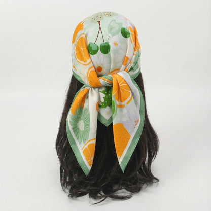 Elegantes 70×70 cm Seidenschal-Tuch – Multifunktionales Accessoire für Haare, Tasche & Hals