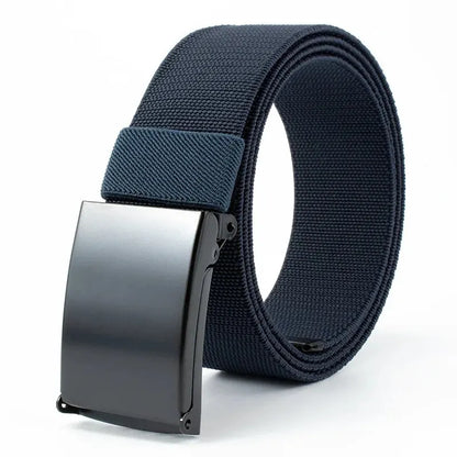Elastischer Herren Gürtel – Robuster Nylon Gürtel mit Metallschnalle – Verstellbar für Alltag & Outdoor