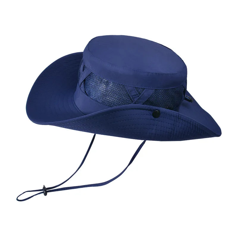 Sonnenhut mit breiter Krempe – Atmungsaktiv, UV-Schutz für Outdoor, Angeln & Wandern