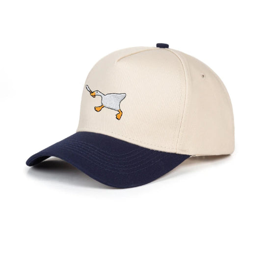 Retro Baseball-Cap mit Enten-Stickerei