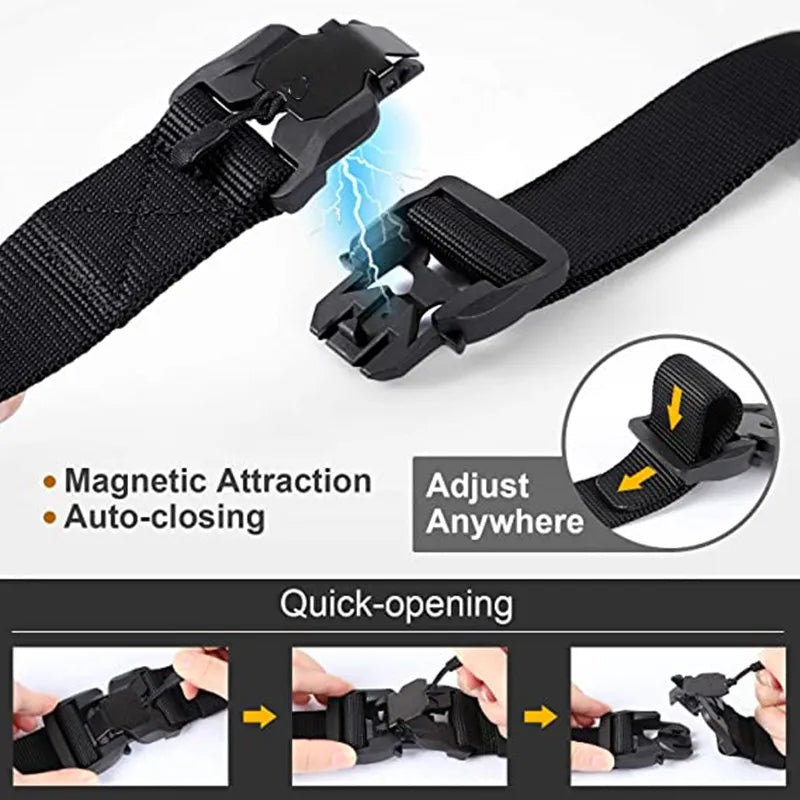 Taktischer Gürtel mit Magnet-Schnellverschluss – Elastisch, Robust & Unisex – Nylon Gürtel für Alltag & Outdoor