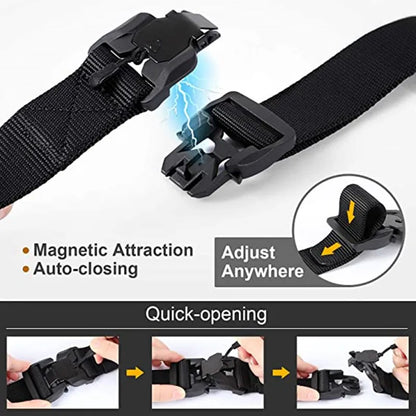 Taktischer Gürtel mit Magnet-Schnellverschluss – Elastisch, Robust & Unisex – Nylon Gürtel für Alltag & Outdoor
