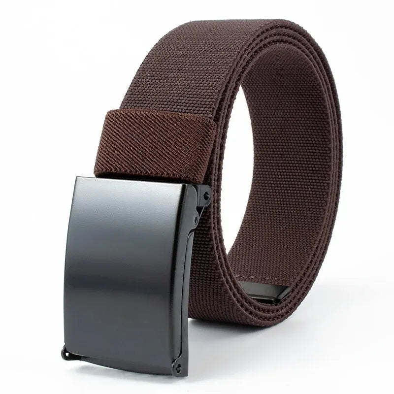 Elastischer Herren Gürtel – Robuster Nylon Gürtel mit Metallschnalle – Verstellbar für Alltag & Outdoor