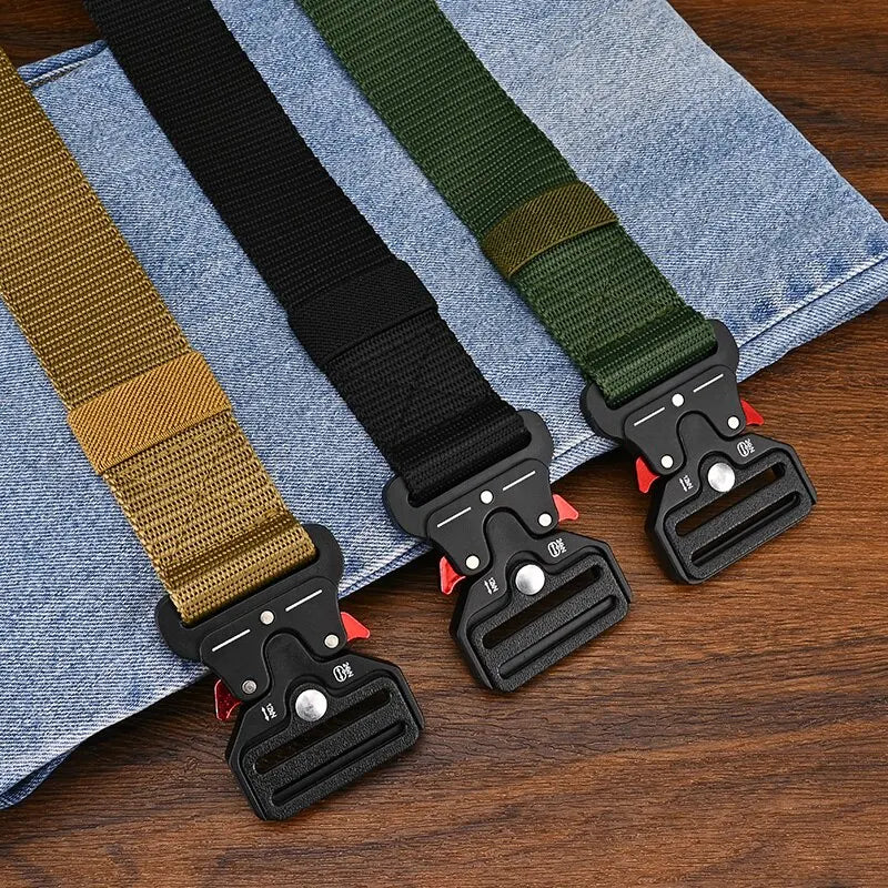 Taktischer Gürtel – Robust, Verstellbar & Unisex – Canvas Gürtel für Alltag, Jeans & Outdoor (1 oder 2 Stück)
