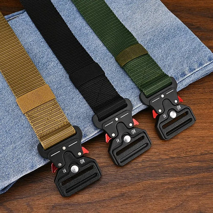 Taktischer Gürtel – Robust, Verstellbar & Unisex – Canvas Gürtel für Alltag, Jeans & Outdoor (1 oder 2 Stück)