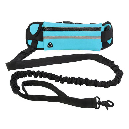 Hunde Bauchtasche mit Leine – Freihändig Joggen & Spazieren, Verstellbar