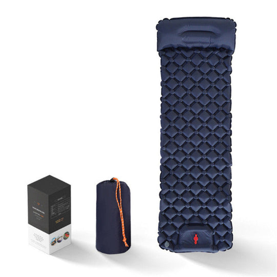 Ultraleichte Camping Isomatte mit integrierter Pumpe – Aufblasbare Schlafmatte mit Kissen für Outdoor & Reisen