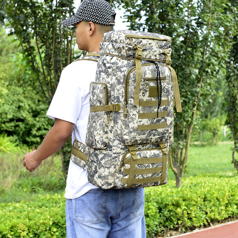 Camouflage Outdoor Rucksack 36–55L – Robust, wasserdicht & funktional