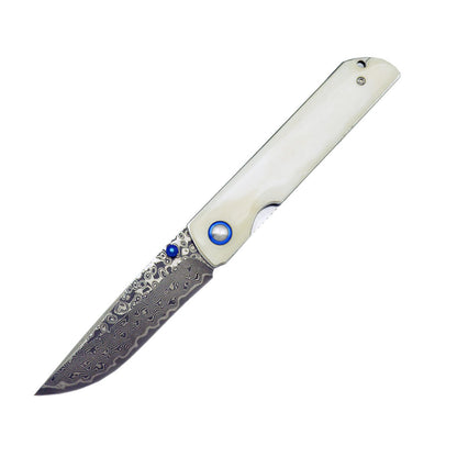 Damaszener Stahl Klappmesser – faltbar & tragbar