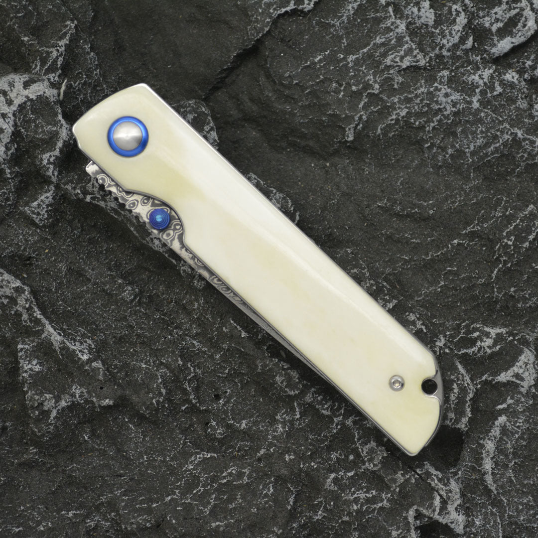 Damaszener Stahl Klappmesser – faltbar & tragbar