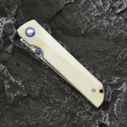 Damaszener Stahl Klappmesser – faltbar & tragbar