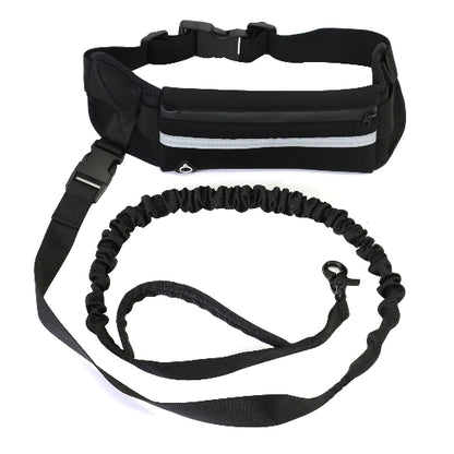 Hunde Bauchtasche mit Leine – Freihändig Joggen & Spazieren, Verstellbar